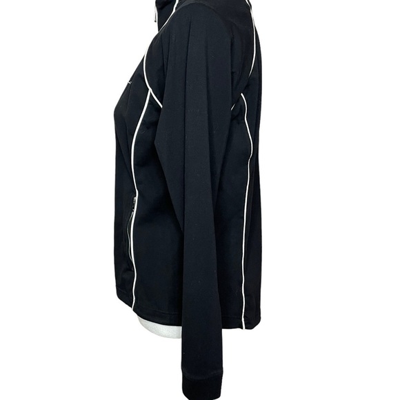 Lauren Ralph Lauren Activewear Full Zip Black Sweatshirt Jacket Long Sleeves L - Picture 2 of 10